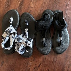 2 pairs Sanuk yoga sling 2 sandals